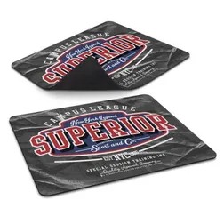 Slimline Polyester Mouse Mat with Non Slip Rubber Base