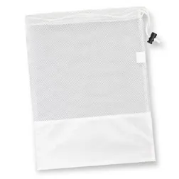 Breathable Polyester Mesh Drawstring Shoe Bag