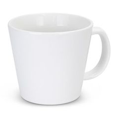 Kona White Ceramic Latte Art Coffee Mug