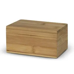 NATURA Bamboo Tea Storage Box with Dual Compartments