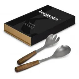 Acacia Handle Stainless Steel Salad Servers