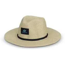 Barbados Paper Weave Wide Brim Hat with Logo Patch