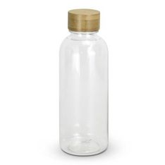 Clear RPET Water Bottle with Bamboo Lid