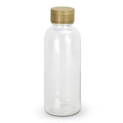 Clear RPET Water Bottle with Bamboo Lid
