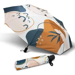 Auto Open Tri Fold Umbrella with Pongee Canopy