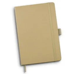 Omega Hardcover Kraft Paper Notebook with Elastic Band