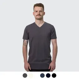 180gsm Combed Cotton Vneck Tee Australasian Sizing