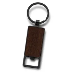 Santo Beech Wood Bottle Opener Keyring with Gift Box