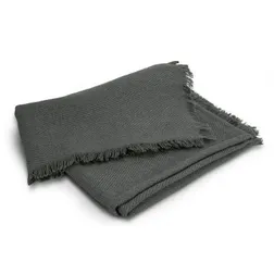 Belfast Herringbone Polylana Throw Blanket with Fringe