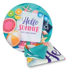 Paradiso Round Poly Cotton Beach Towel Sublimation Print