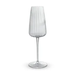 Crystal Glass Champagne Flutes with Italian Design