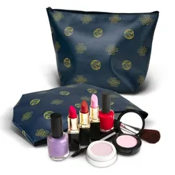 Belle Medium Leather Look Cosmetic Bag with Full Colour Print