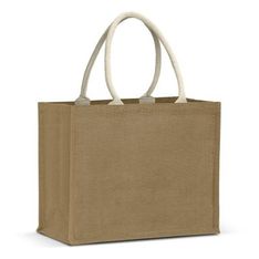 Torino Reinforced Corn Starch Jute Tote with Padded Cotton Handles