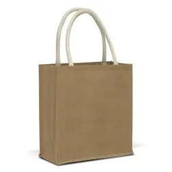 Lanza Reinforced 30L Corn Starch Jute Tote with Padded Cotton Handles