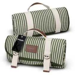 Keepsake Water Resistant Padded Family Picnic Blanket with Straps