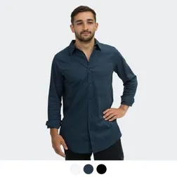 Parker Mens Regular Fit Long Sleeve Poplin Shirt