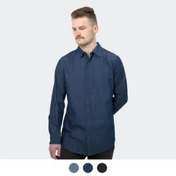 Lightweight 150gsm Cotton Denim Shirt with Logo