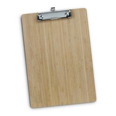 A4 Natural Bamboo Clipboard with Iron Clamp and Wall Hook