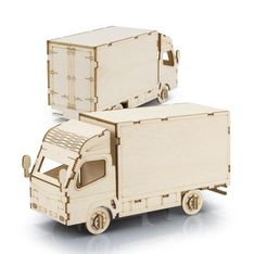 Basswood Laser Cut Truck Model Construction Kit