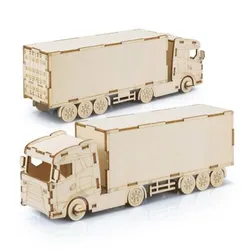 Basswood Large Truck Model Assembly Kit