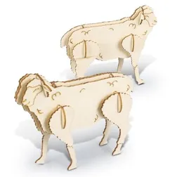 Flatpack Basswood Sheep Model Eco Friendly Puzzle Toy