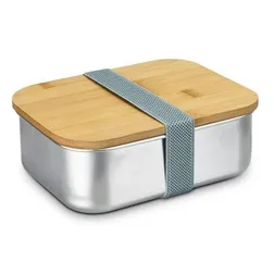 NATURA Stainless Steel Lunch Box with Bamboo Lid