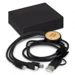 Bamboo Multi Device Charging Cable With Type C