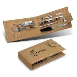Cork Manicure Set with Six Steel Tools
