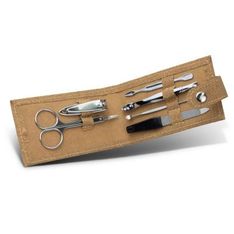 Cork Manicure Set with Six Stainless Steel Tools