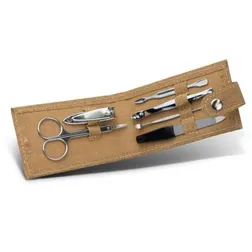 Cork Manicure Set with Six Stainless Steel Tools