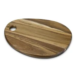 Keepsake Pebble Acacia Wood Serving Board with Laser Engraving