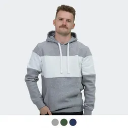 Fairmount Brushed Fleece Hoodie with Contrasting Panel