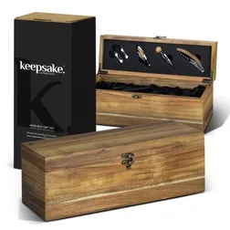 Acacia Wood Wine Presentation Gift Set