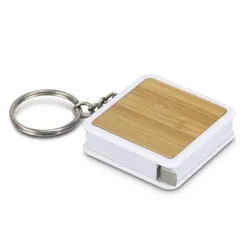 Compact Bamboo Panel 1 Metre Tape Measure Keyring
