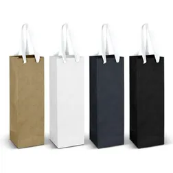 Wine Gift Carrier with Satin Ribbon Handles