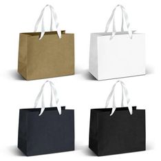 Medium Satin Ribbon Handle Paper Gift Bags