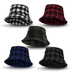 Fiordland Brushed Polyester Plaid Reversible Bucket Hat