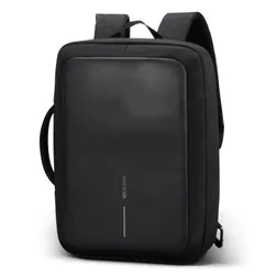 Bobby Bizz Convertible Anti Theft Briefcase Backpack with USB Charging