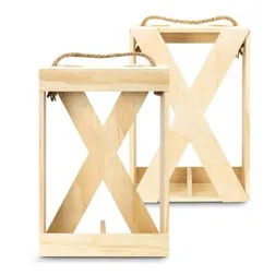 Natural Pine Wood Dual Bottle Wine Crate