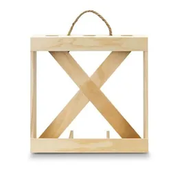Catalonia Pine Wood Triple Wine Bottle Gift Crate