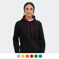 Cotton Polyester Pullover Hoodie Contrast Hood