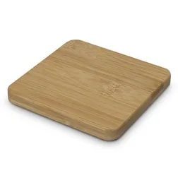 Square Bamboo Coaster with Built In Iron Bottle Opener