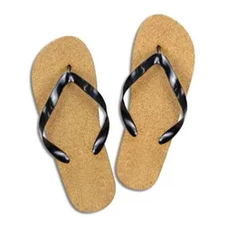 Fiji Cork Upper EVA Foam Flip Flops with Ribbed Sole