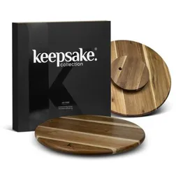 Acacia Wood Rotating Serving Board