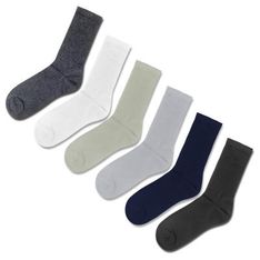 June Cotton Blend Crew Socks with Embroidery