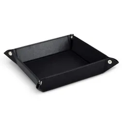 Deuce Collapsible PU Valet Tray with Snap Fasteners