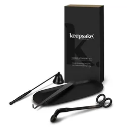 Keepsake Matte Black Stainless Steel Candle Care Set