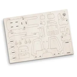 Basswood Forklift Laser Cut Construction Kit