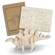 Wooden Stegosaurus Dinosaur Flatpack Kit