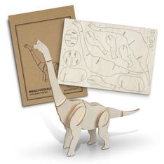 Brachiosaurus Wooden Assembly Kit Laser Cut Basswood Model